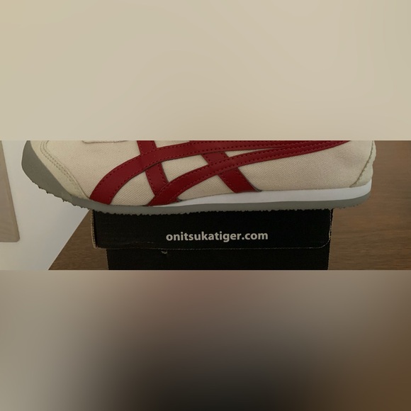 Asics Onitsuka Tiger Red Birch Canvas Slip-On Sneakers - Picture 2 of 6
